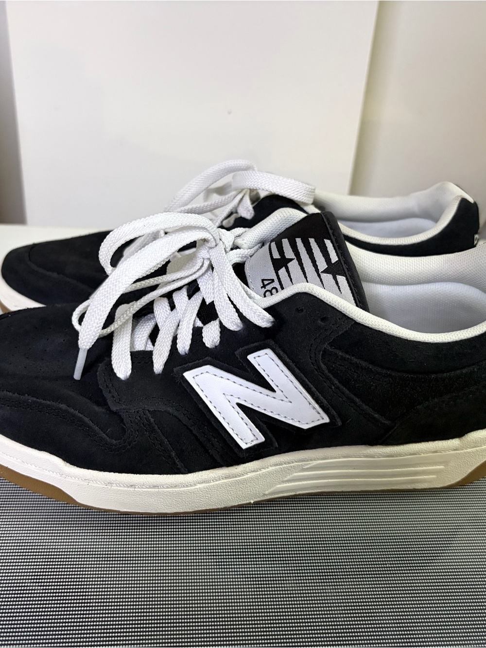 New Balance 480 men's Black Suede Athletic Sneakers
